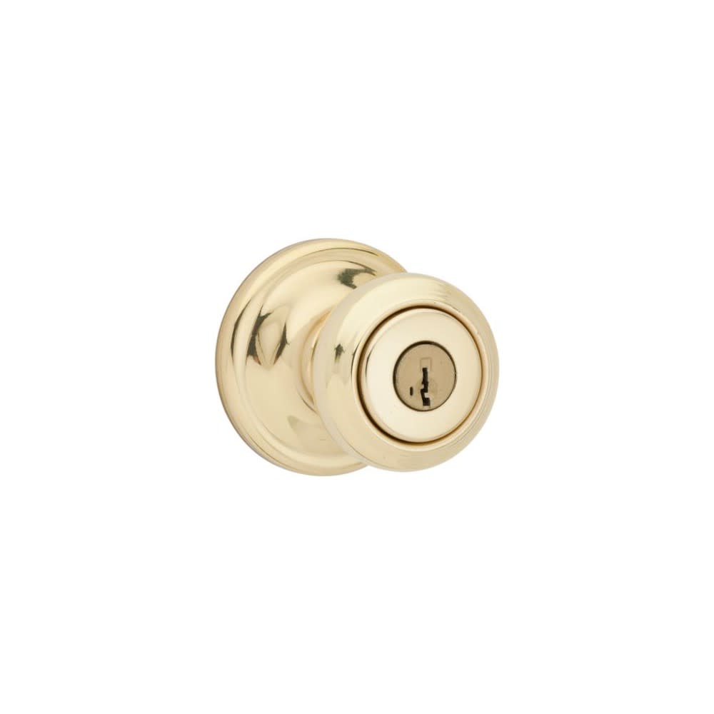 Polished Brass Signature Series Keyed Entry Cameron Door Knob ;