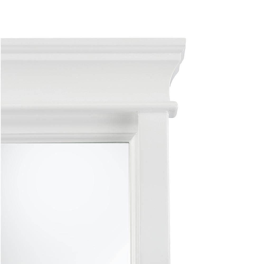 Home Decorators Collection 24 in. W x 32 in. H Framed Rectangular Bathroom Vanity Mirror in White NAWM2432