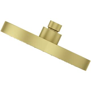 Pfister Contempra 1-Spray 6.88 in. Single Wall Mount Fixed Rain Shower Head in Brushed Gold 973241BG