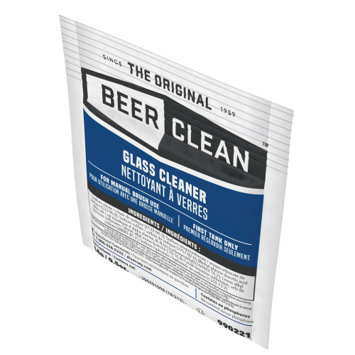 Diversey Beer Clean Glass Cleaner， Powder， 0.5 oz Packet， 100/Carton (990221)