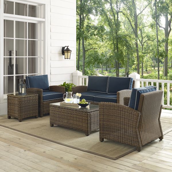 Bradenton 5Pc Outdoor Wicker Conversation Set