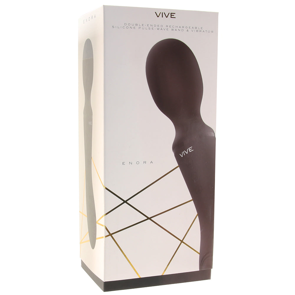 Vive Enora Double Ended Pulse Wave Wand in Black