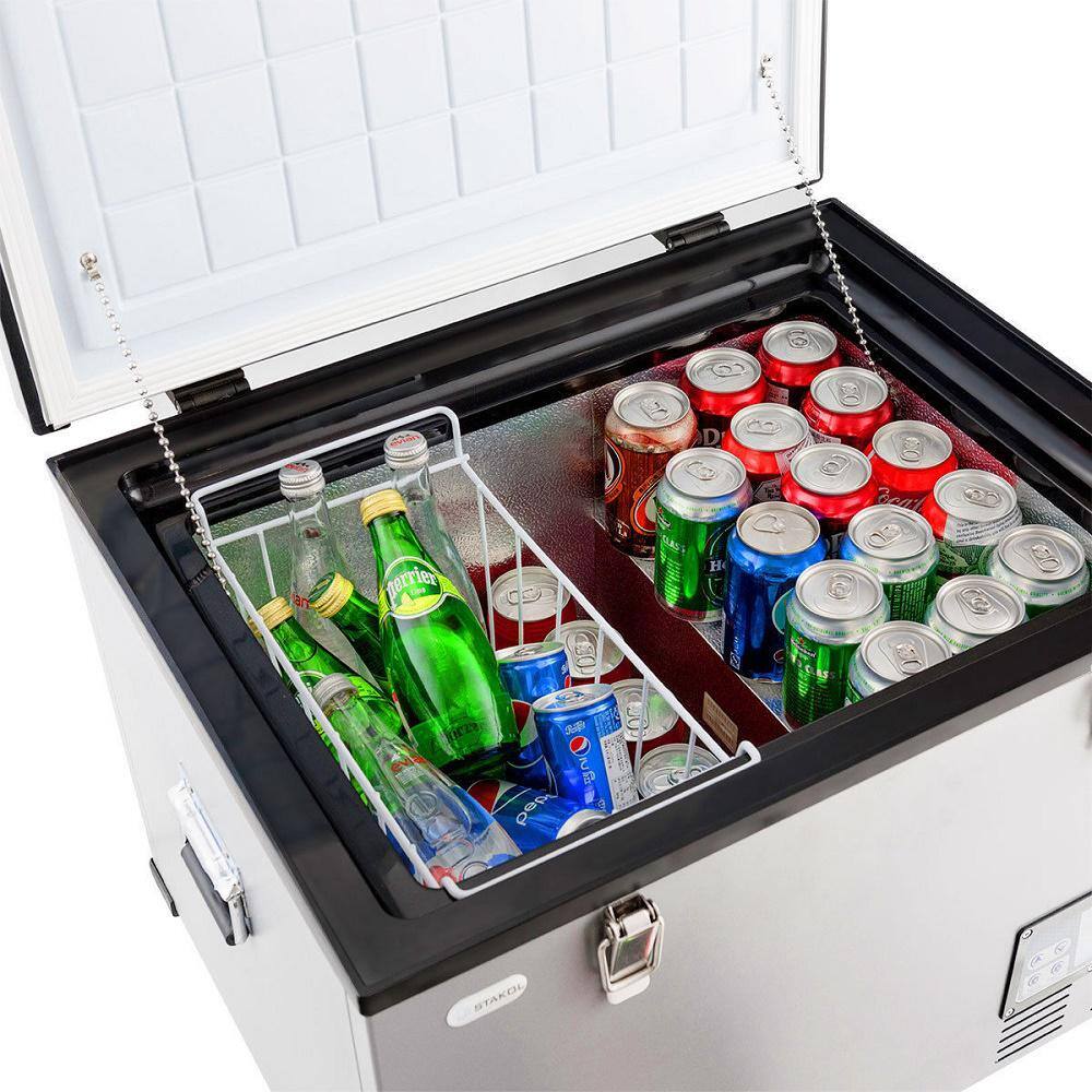 Costway 63-Quart Portable Electric Car Cooler RefrigeratorFreezer Compressor Camping EP23708