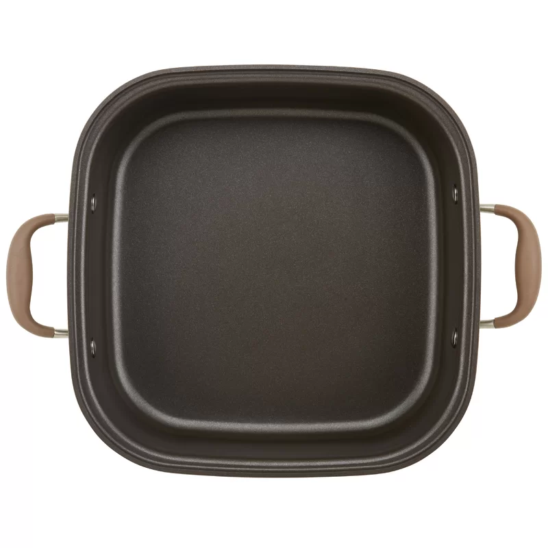 Anolon 83869 Advanced Hard Anodized Nonstick Grill Pan / Griddle and Roaster - 11 Inch， Brown