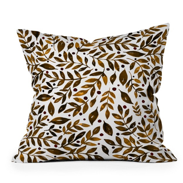 Angela Minca Autumn Branches Square Throw Pillow Deny Designs