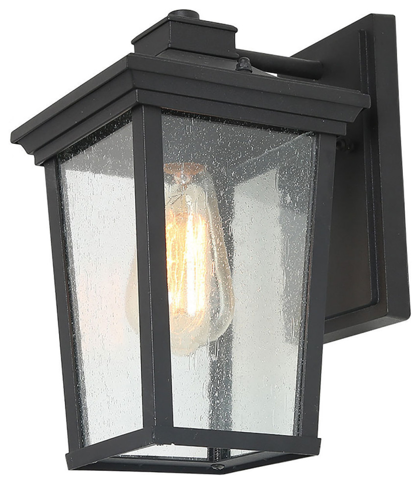 LNC 1 Light Farmhouse Black Outdoor Sconces Wall Lighting  Outdoor Lantern   Transitional   Outdoor Wall Lights And Sconces   by LNC  Houzz