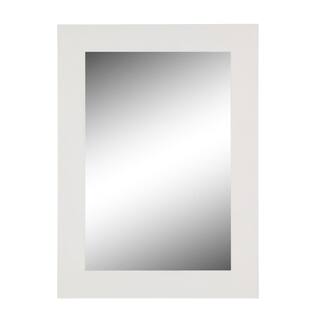 Home Decorators Collection 22 in. W x 30 in. H Framed Rectangular Bathroom Vanity Mirror in White 8106500410