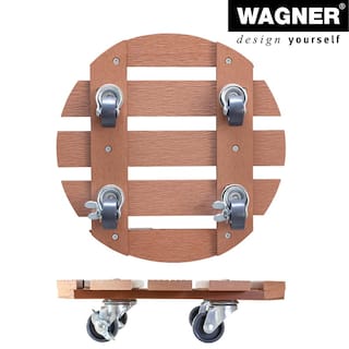 Wagner 2.75 in. H 11.4 in. Dia Terra Cotta Round WPC Plant Caddy 64-0535