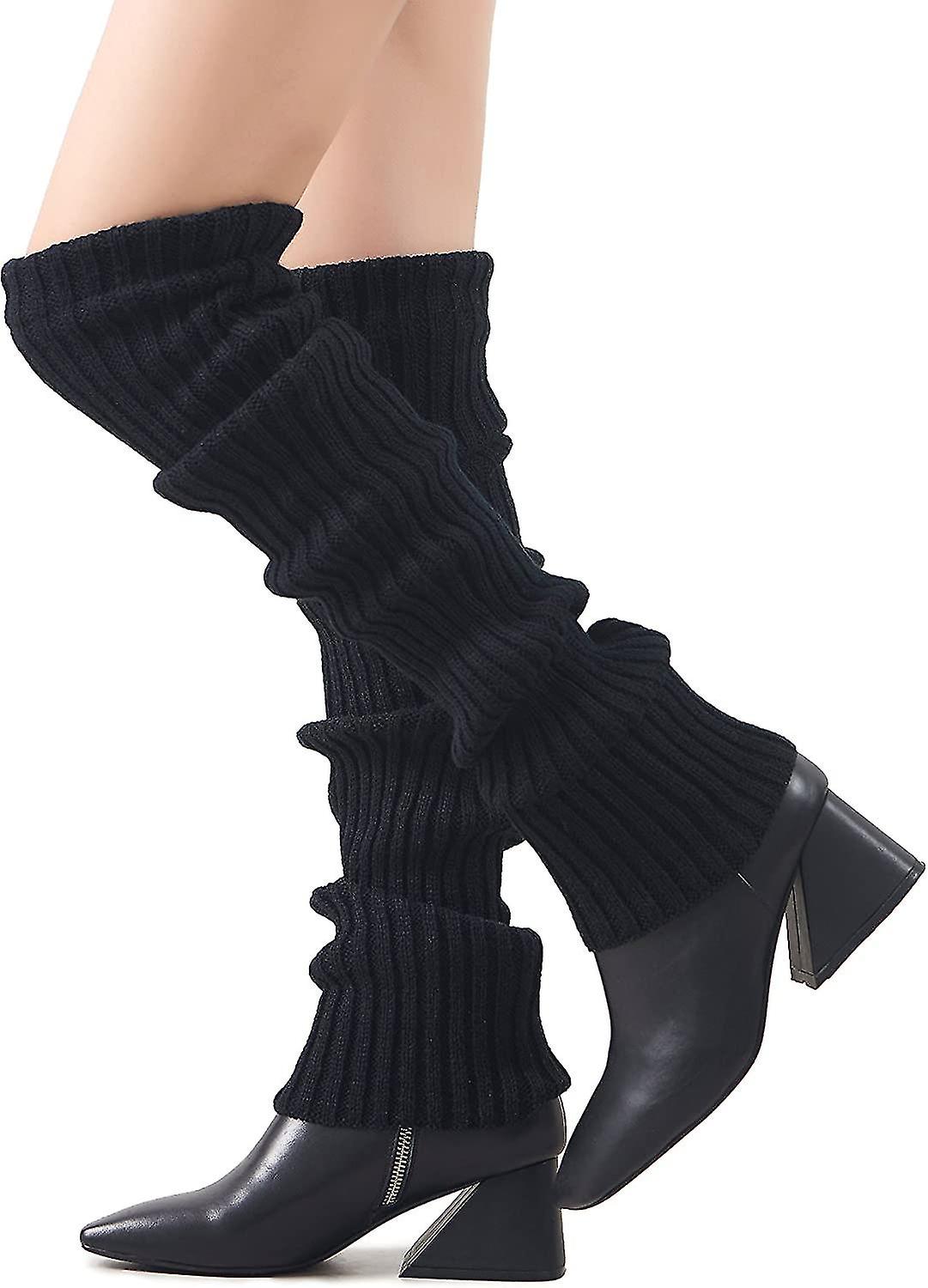 Women's Winter Over Knee High Footless Socks Knit Leg Warmers