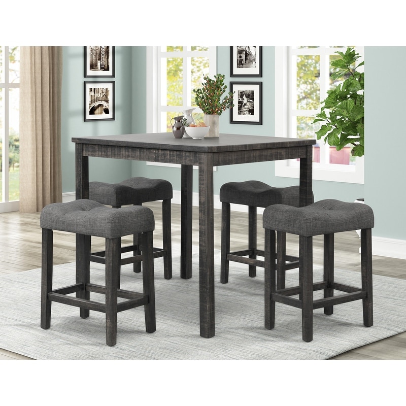 Best Master Furniture 5 Pieces Square 36 x 36 Counter Height Set