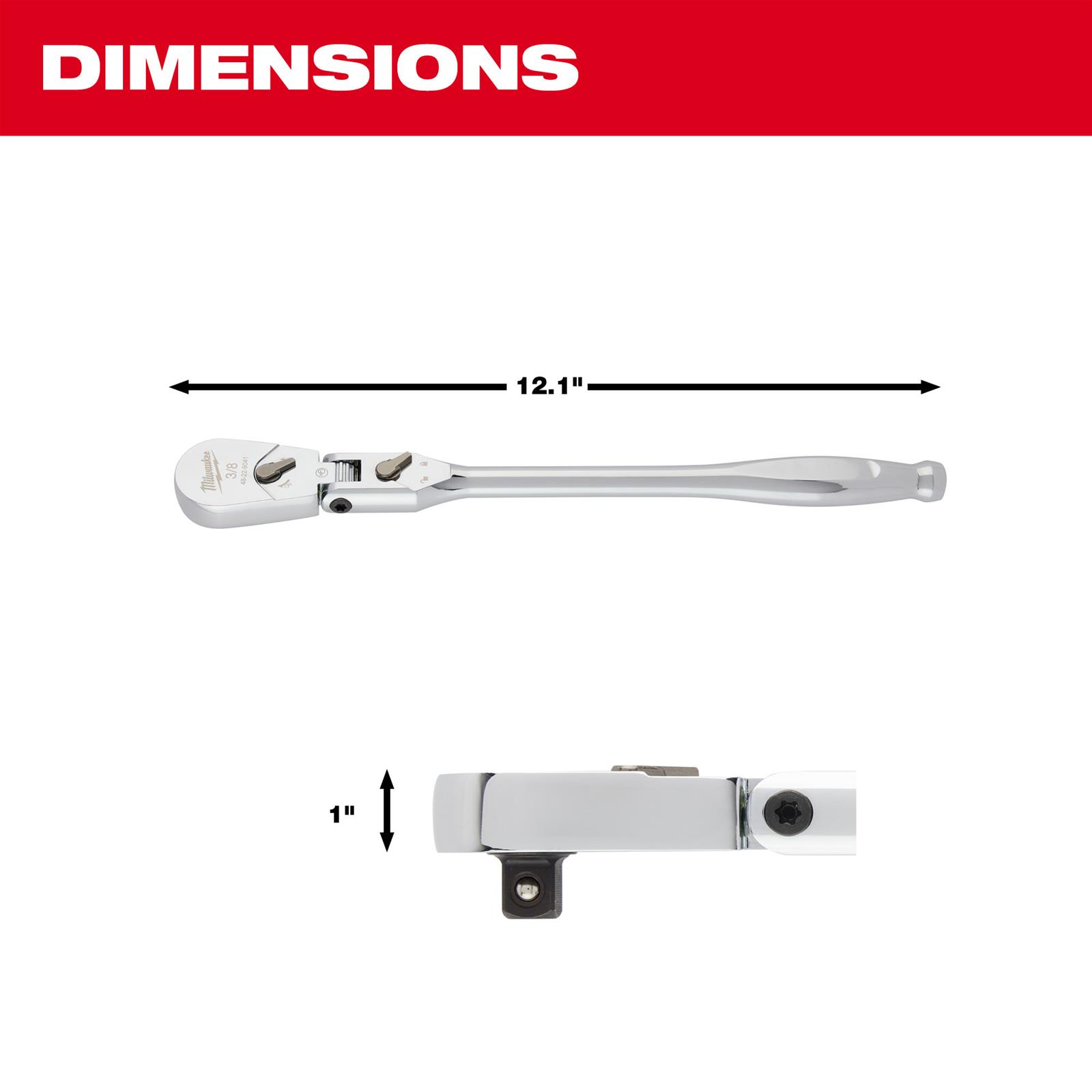 Milwaukee Tool 48-22-9041 Milwaukee Flex Head Ratchets