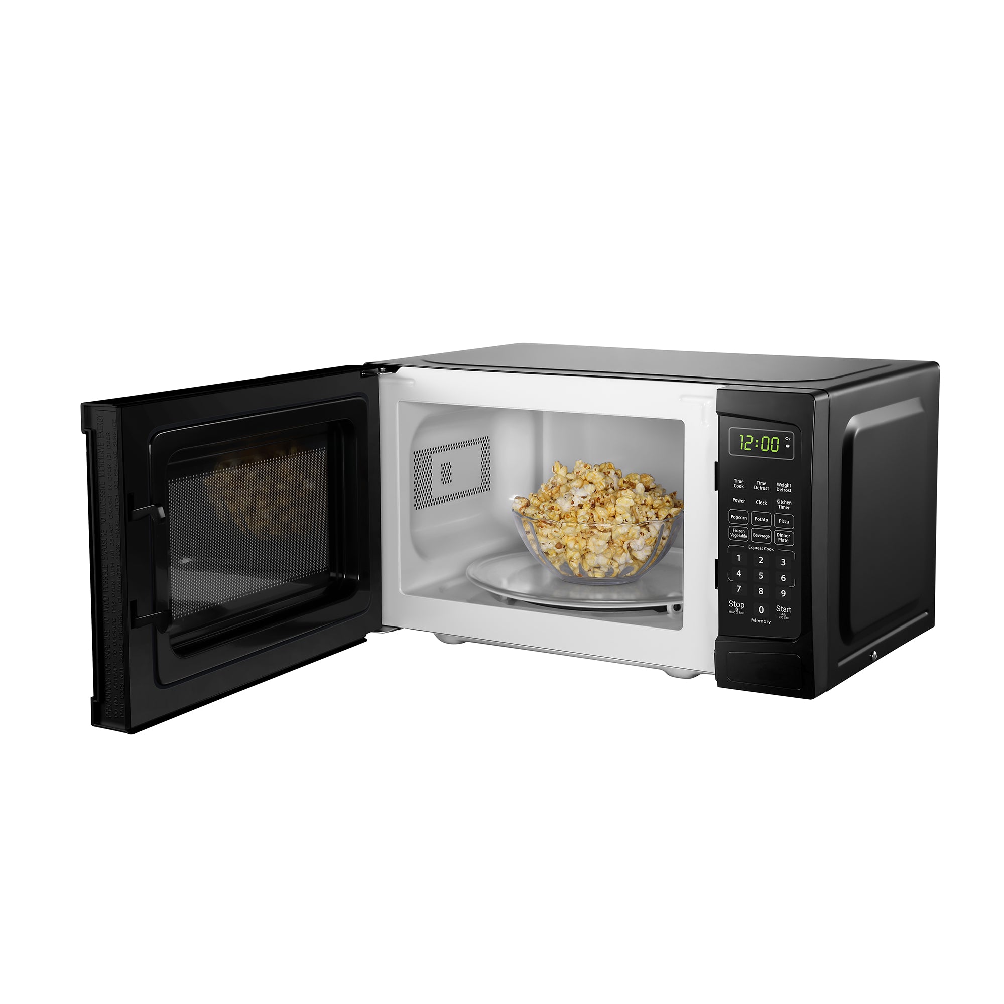 Danby DBMW0720BBB 700 Watts 0.7 Cu.Ft. Countertop Microwave with Push Button Door|10 Power Levels, 6 Cooking Programs|Auto Defrost and Child Lock