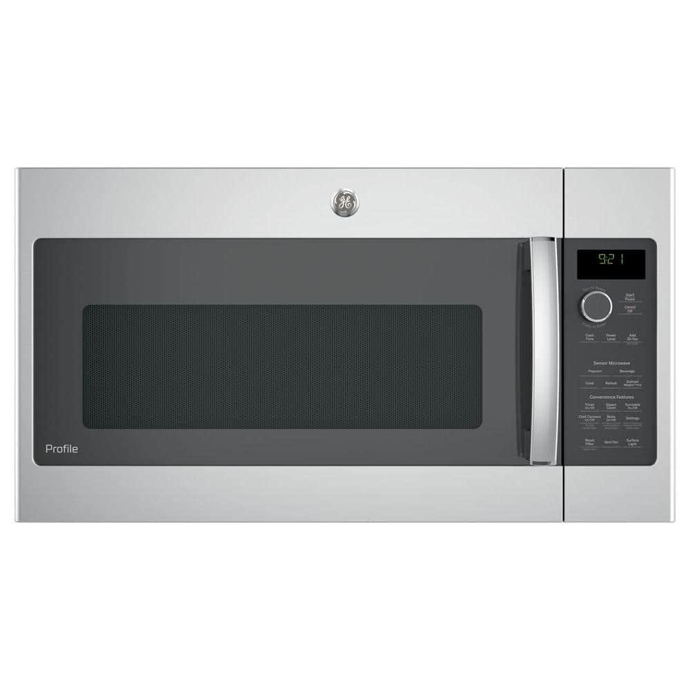 GE Profile Profile 21 cu ft Over the Range Microwave with Sensor Cooking in Stainless Steel