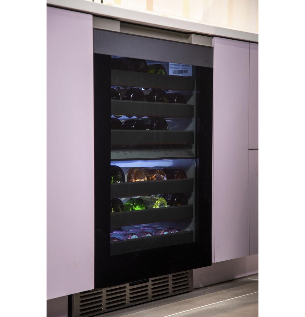 Cafe CCR06DM2PS5 24 Inch Platinum Glass Wine Cooler