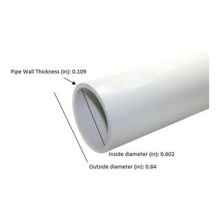 VPC 12 in. x 10 ft. White PVC SCH 40 Potable Pressure Water Pipe 30-05010HD