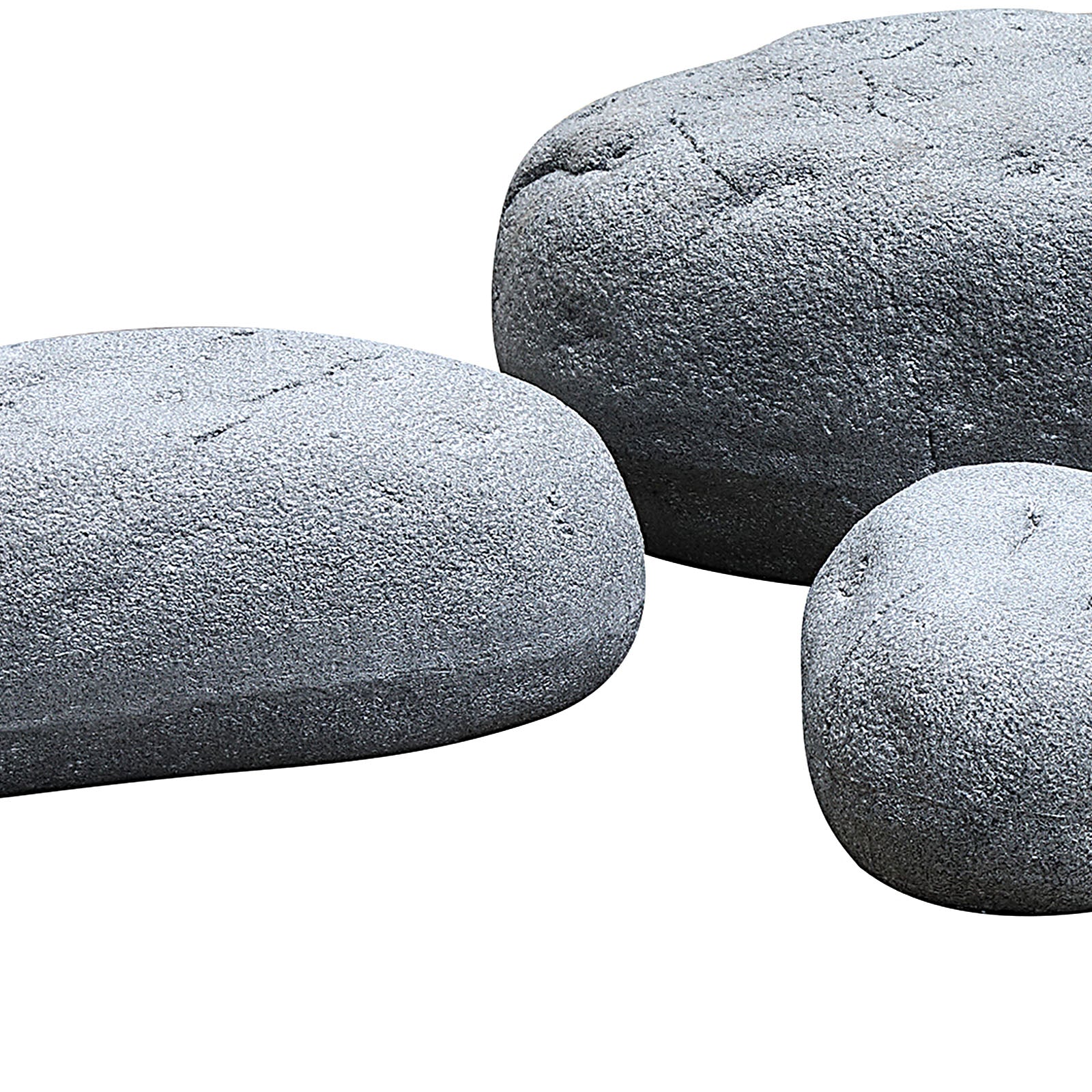 Set Of 4 Outdoor/Indoor Fiberglass Concrete Decorative Rocks/ Stool  Xk-5013A+B+C+D