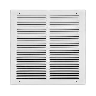 Venti Air 14 in. x 14 in. White Flat Return Air Steel Grille HRG1414