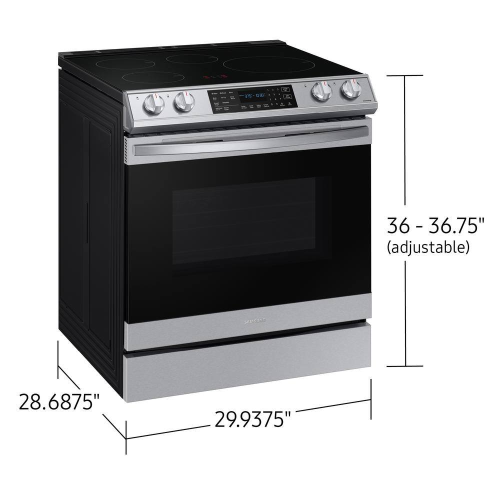  30 in. 6.3 cu. ft. Slide-In Induction Range with Air Fry Convection Oven in Fingerprint Resistant Stainless Steel NE63B8611SS