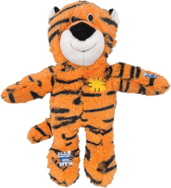 KONG Wild Knots Tiger Dog Toy， Orange