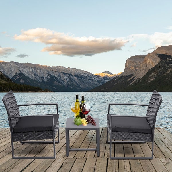 3 Pieces Patio Set Outdoor - Overstock - 33993941