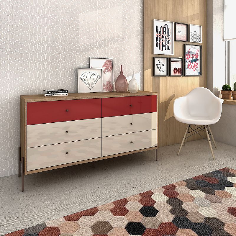 MANHATTAN COMFORT Joy 6-Drawer Double Dresser