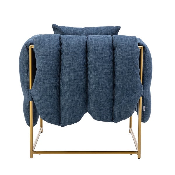 Linen Upholstered Armchair With a Pillow