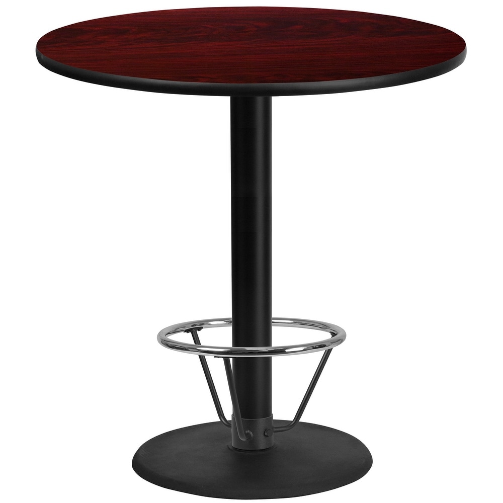 42'' Round Laminate Table Top with 24'' Round Bar Height Table Base