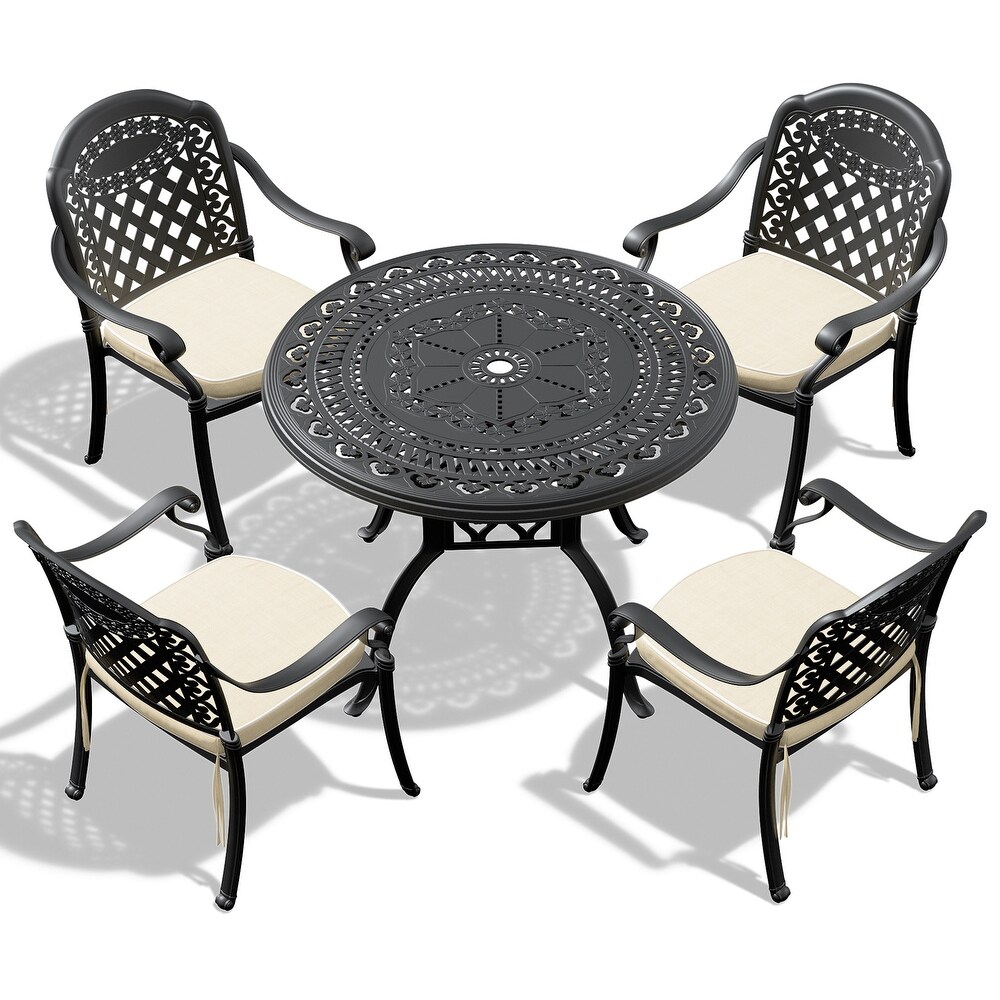 5 Piece Outdoor Dining Table Set for Patio