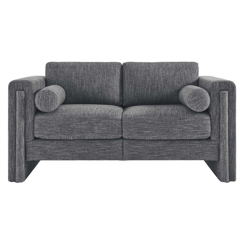 JASIWAY Modern Upholstered Sofa Loveseat with 2 Pillows