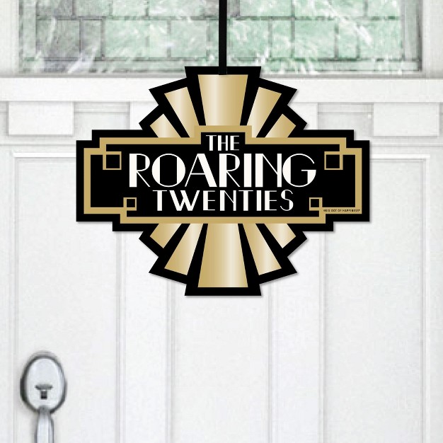 Big Dot Of Happiness Roaring 20 x27 s Hanging Porch 1920s Art Deco Jazz Party Outdoor Decorations Front Door Decor 1 Piece Sign