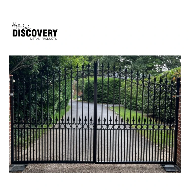 Easy install aluminum entrance gates custom design house main gate factory supply metal driveway gates