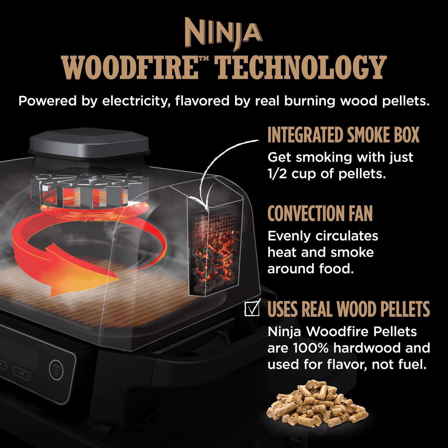 Ninja Woodfire Electric Grill and Smoker Red