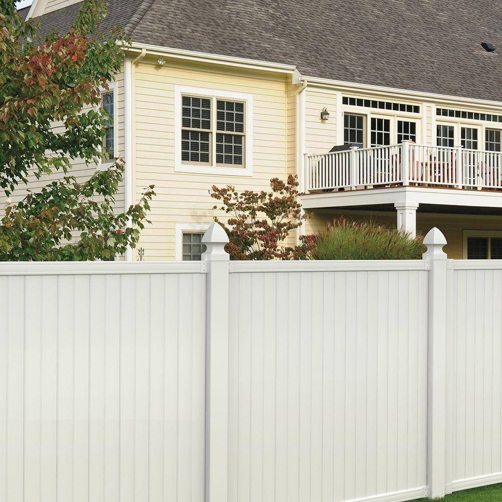 Veranda Somerset 6 ft. H x 6 ft. W White Vinyl Privacy Fence Panel 128009