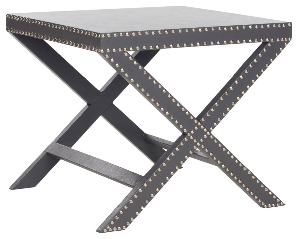 Annabella X End Table Gray   Contemporary   Side Tables And End Tables   by AED Luxury Home Decor  Houzz