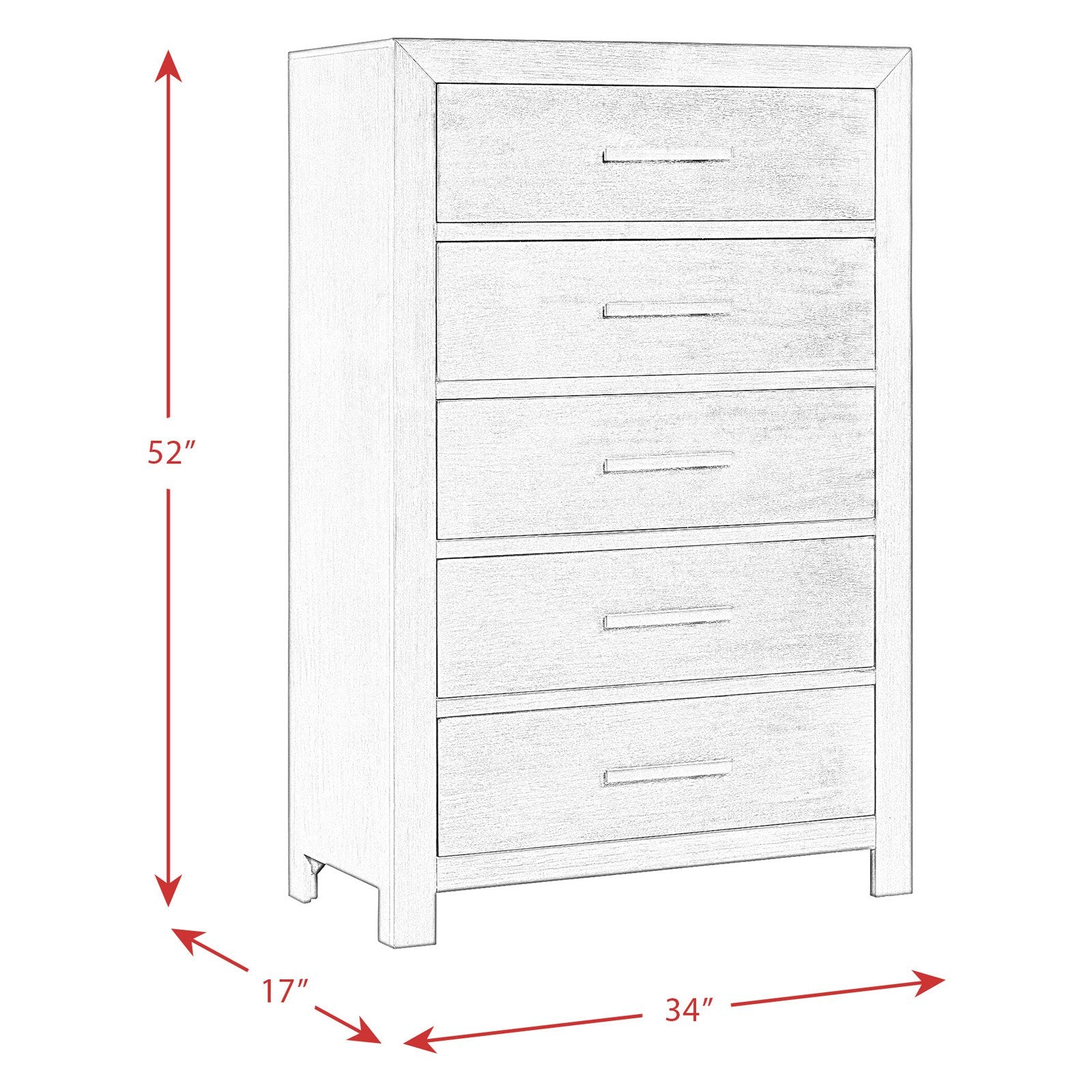 Picket House Furnishings Holland 5 Drawer Chest