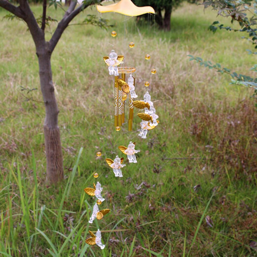 Yucurem Angel Cupid Creative Wind Chimes  Unique Guardian Angel Wind Bell Home Yard Garden Hanging Decor