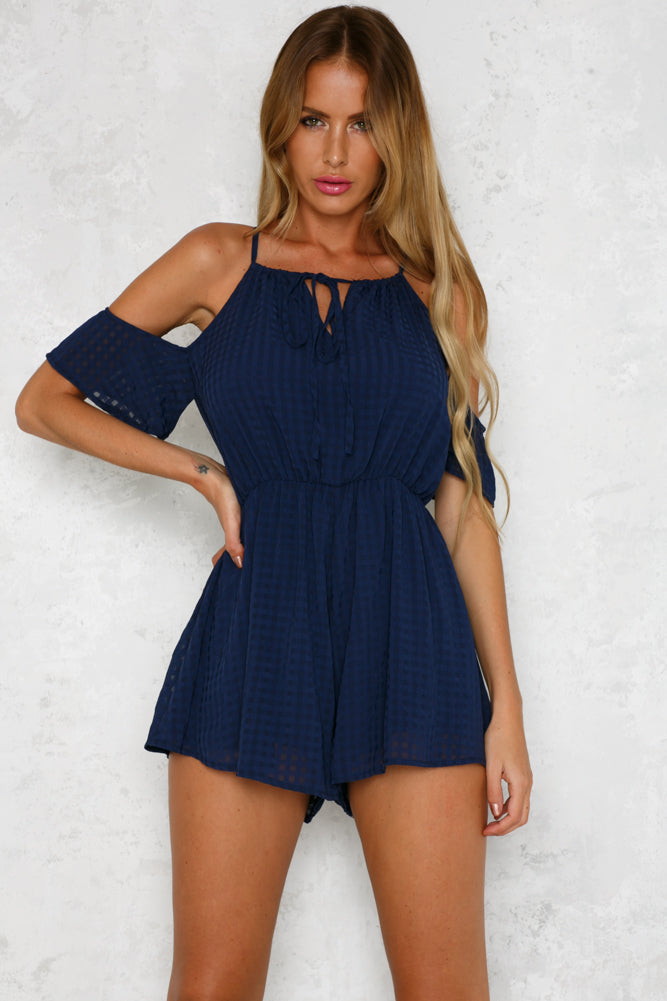 Happy Place Romper Navy