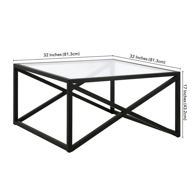 Square Black Bronze Coffee Table Henn amp hart