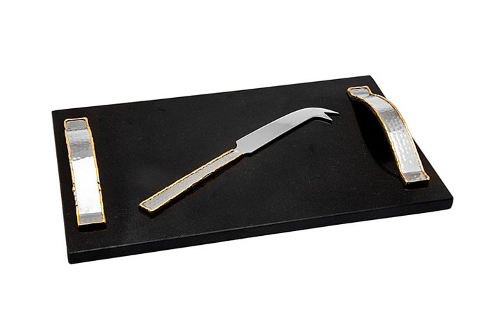 Godinger Artisan Loft marble Board with Knife