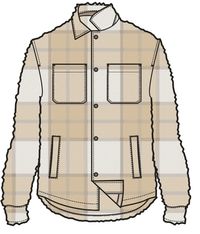 Olympus Yarn Dye Recycled Sherpa Fleece Shirt - Honey Check