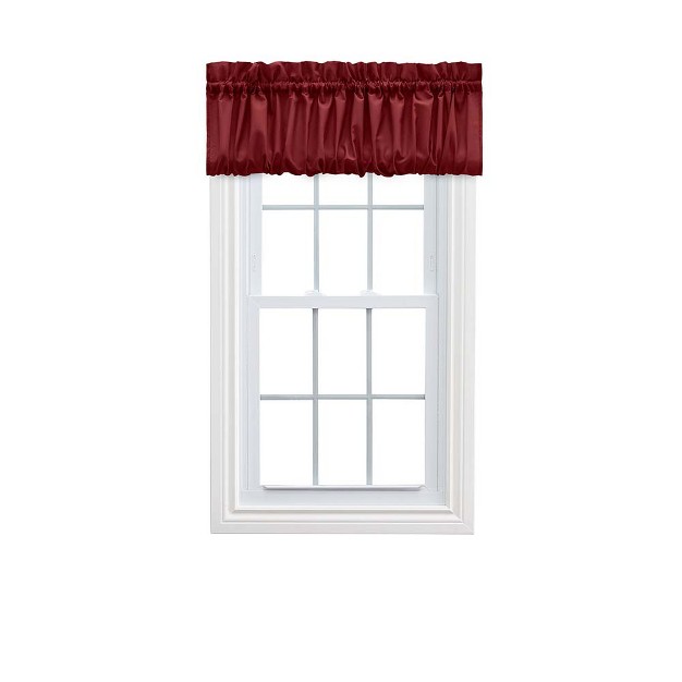 Rod Pocket High Quality Fabric Solid Color Window Balloon Valance 60 quot x15 quot Merlot