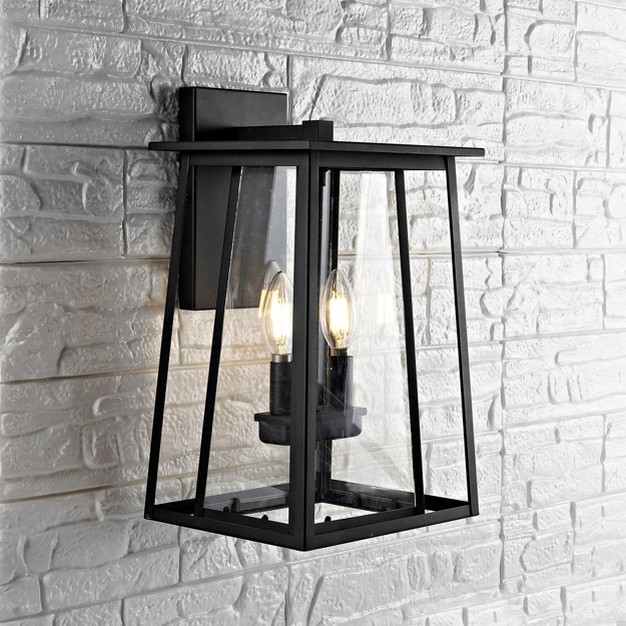 Velza Outdoor Wall Lantern Black Safavieh