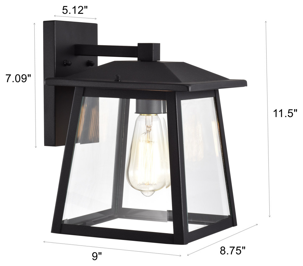 CHLOE Lighting ORLY Transitional 1 Light Textured Black Outdoor Wall Sconce   Transitional   Outdoor Wall Lights And Sconces   by CHLOE Lighting  Inc.  Houzz