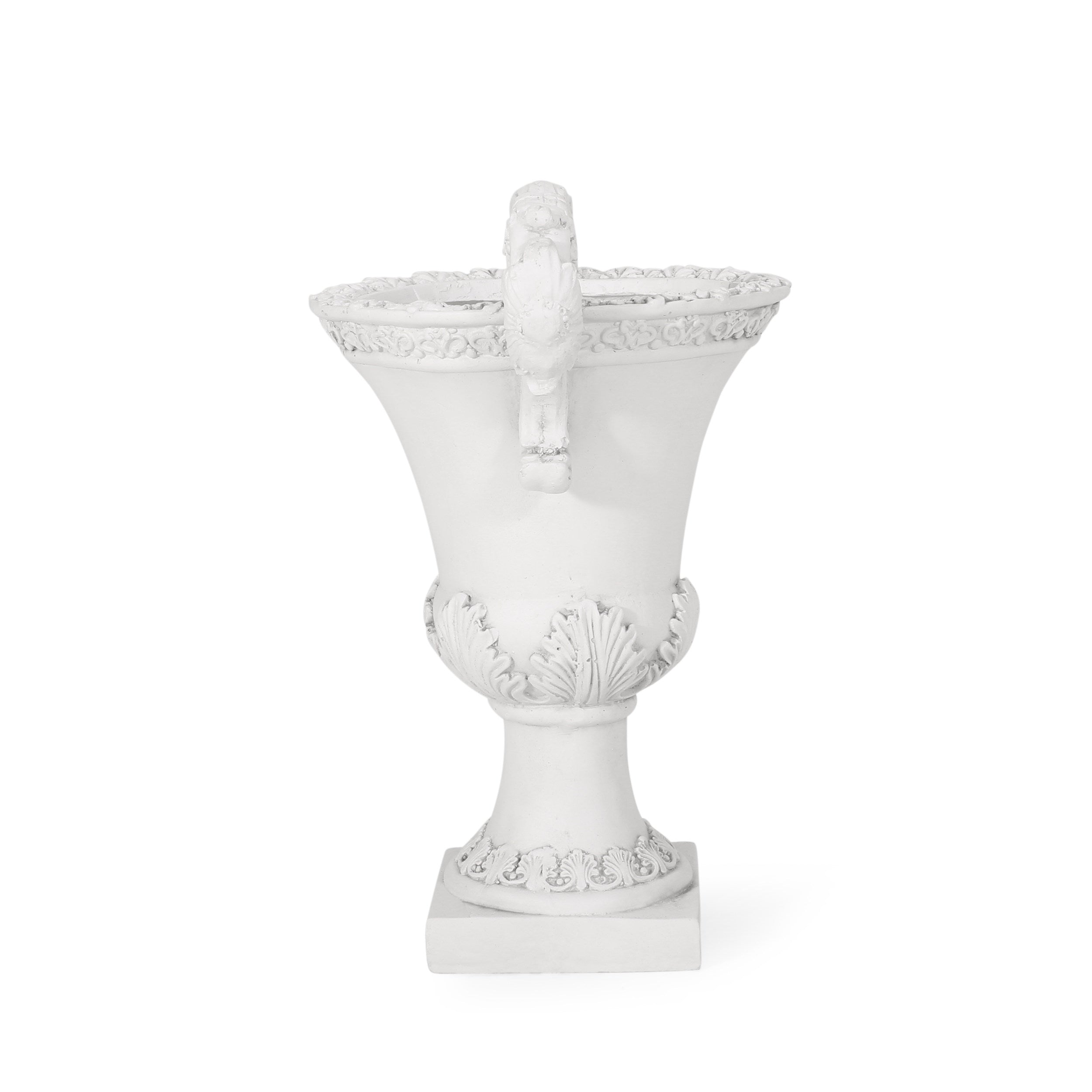 Renee Chalice Garden Urn Planter, Roman, Botanical, Lightweight Concrete