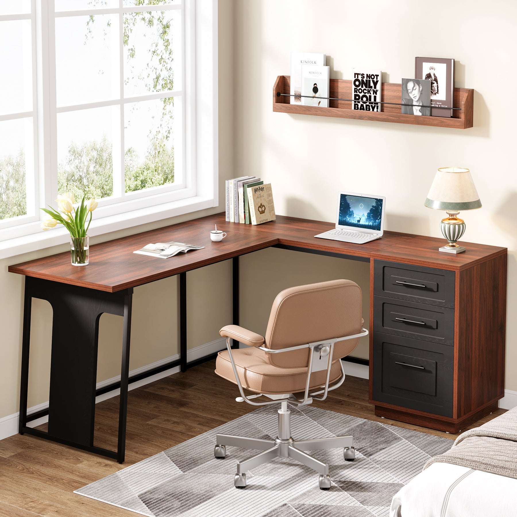 L-Shaped Computer Desk, 55