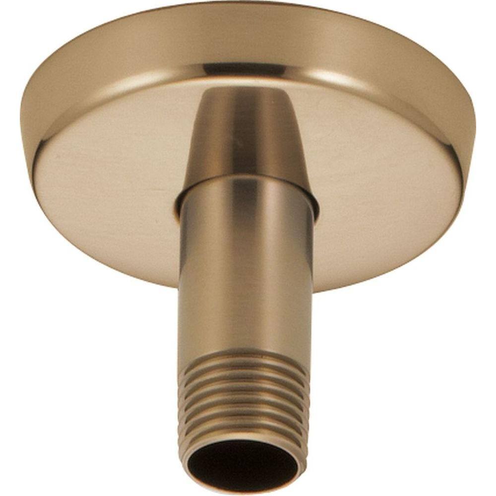 Delta 3 in. Ceiling-Mount Shower Arm and Flange in Champagne Bronze U4996-CZ