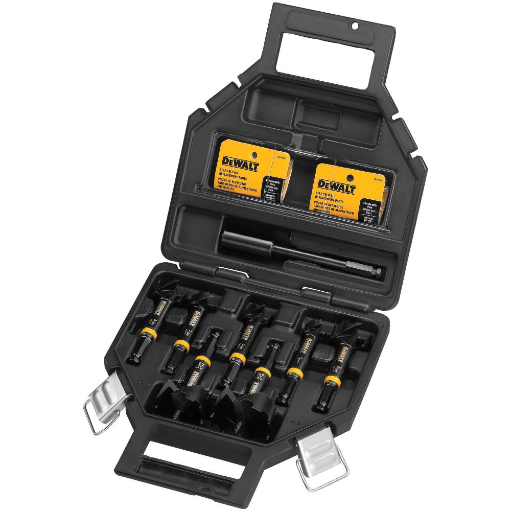 DEWALT 8-Piece Assorted Woodboring Self-feed Drill Bit Set ;