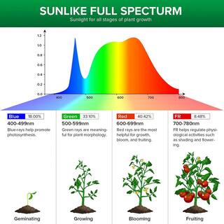 SANSI 310-Watt Equivalent Black Indoor Full Spectrum E26 LED Grow Light 4000K Daylight for 2 ft. x 3 ft. Growing 01-03-001-026011