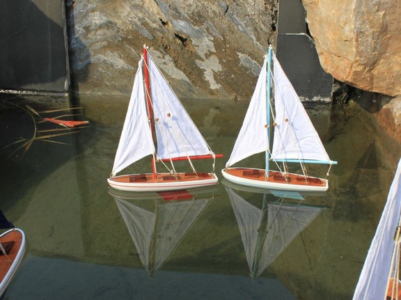 Handcrafted Model Ships It Floats Red Wooden It Fl...