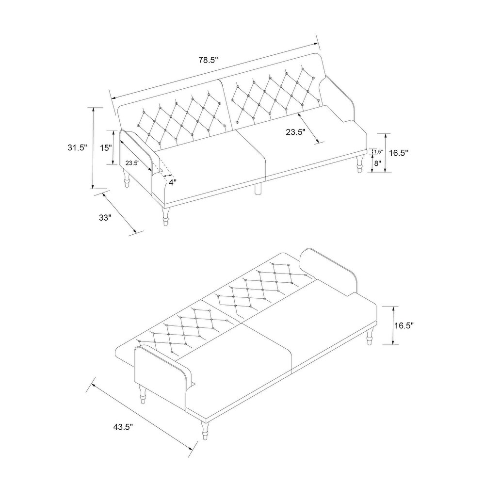 Avenue Greene Meryl Upholstered Futon